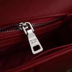 Prada Diagramme Flap Bag In Red Calfskin 773