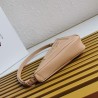 Prada Triangle Pouch Bag In Beige Leather  300