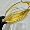 Prada Cleo Bag In Yellow Satin with Cystal Appliques 970