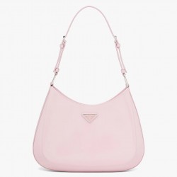 Prada Cleo Shoulder Large Bag In Pink Brushed Leather 983