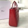 Dior Large Lady Dior Bag In Red Patent Leather 058