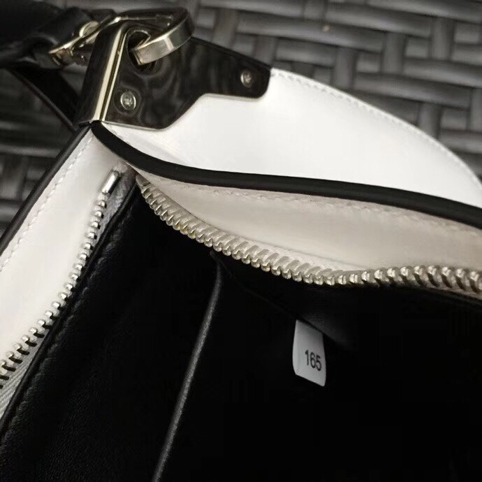 Prada White Sidonie Leather Shoulder Bag 883