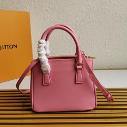 Prada Mini Galleria Bag In Pink Saffiano Leather 399