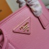 Prada Mini Galleria Bag In Pink Saffiano Leather 399