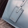 Prada Etiquette Tote Bag In Blue Calf Leather 421
