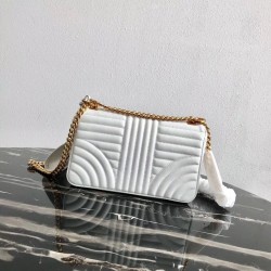 Prada Medium Diagramme Flap Bag In White Calfskin 433