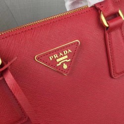 Prada Medium Galleria Bag In Red Saffiano Leather 109