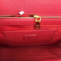 Prada Medium Galleria Bag In Red Saffiano Leather 109