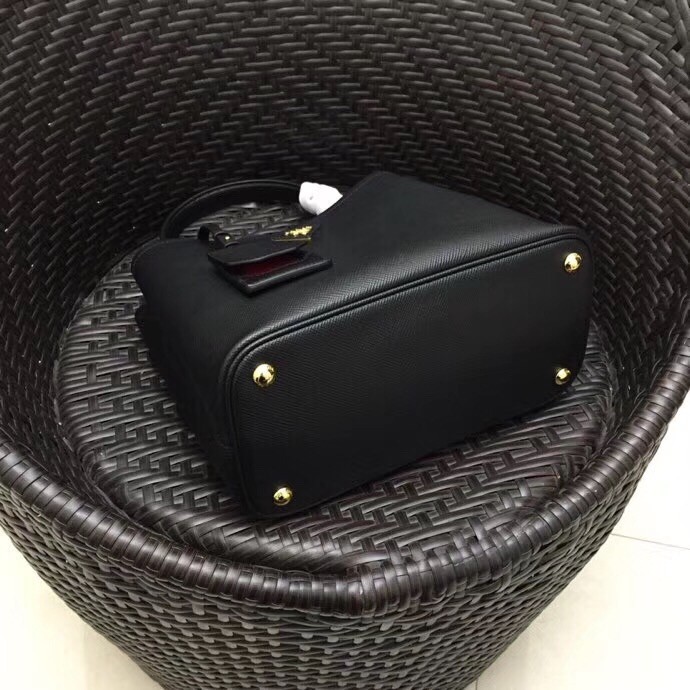 Prada Black Saffiano Leather Double Bag 685