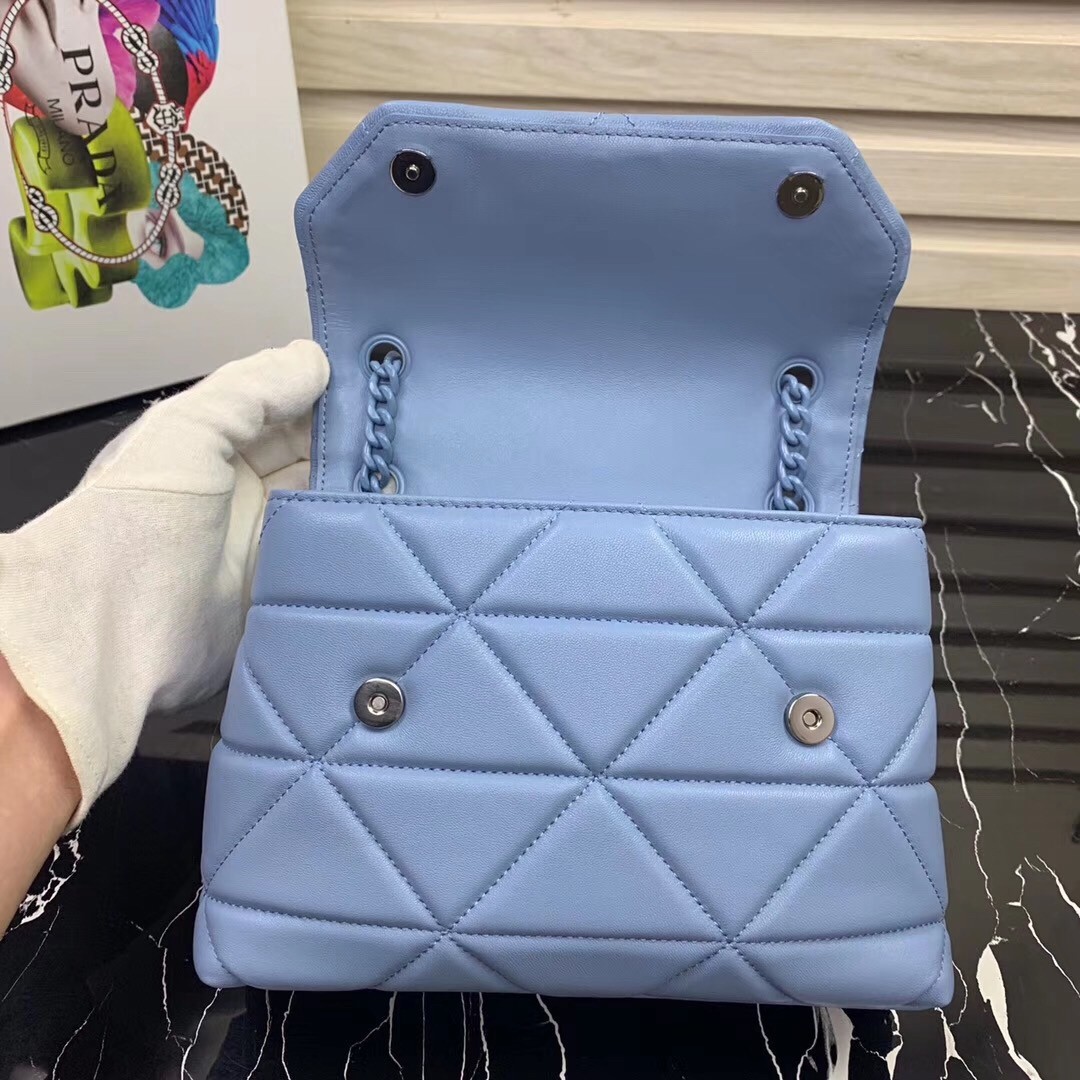 Prada Spectrum Small Bag In Sky Blue Nappa Leather 713