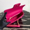 Prada Medium Diagramme Flap Bag In Rose Red Calfskin 985