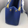 Prada Medium Galleria Bag In Blue Saffiano Leather 811