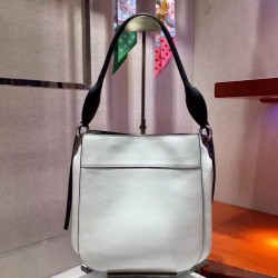 Prada Margit Shoulder Bag In White Calfskin 833