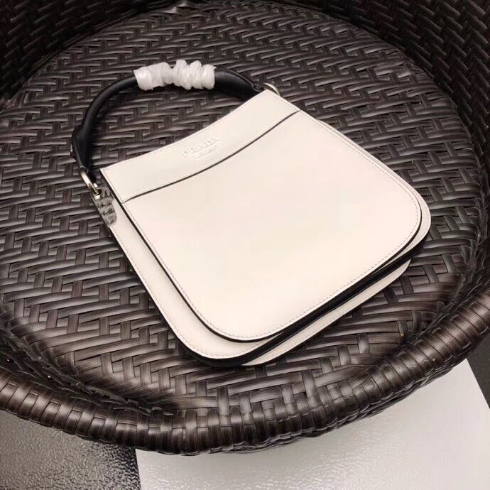 Prada Small Margit Bag In White Calfskin 109