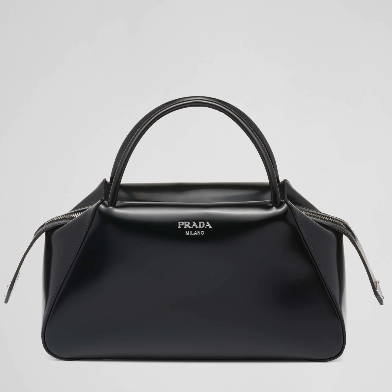 Prada Supernova Medium Handbag In Black Brushed Leather 144