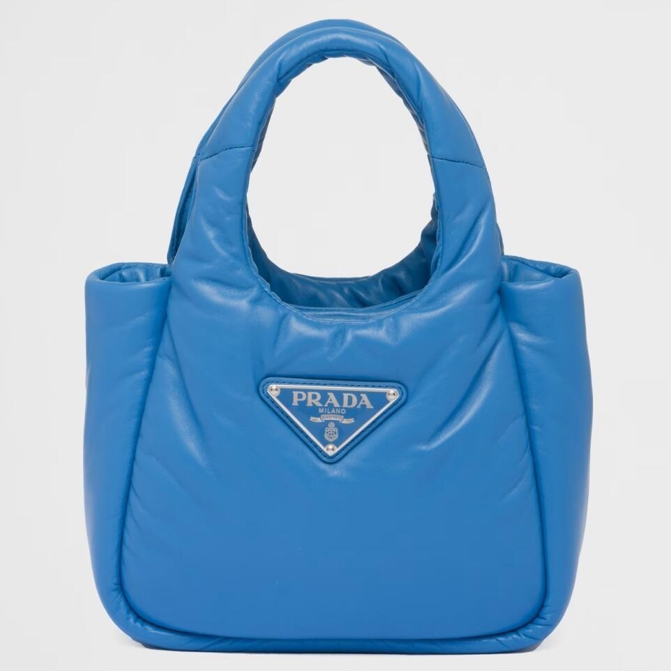 Prada Small Top-handle Bag in Blue Nappa Leather 099