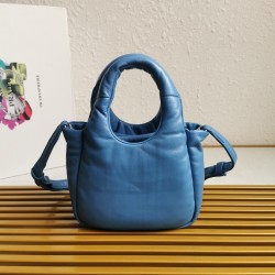 Prada Small Top-handle Bag in Blue Nappa Leather 099