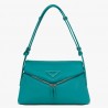 Prada Signaux Bag In Peacock Blue Padded Nappa Leather 995