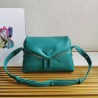 Prada Signaux Bag In Peacock Blue Padded Nappa Leather 995