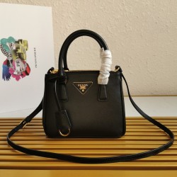 Prada Mini Galleria Bag In Black Saffiano Leather 943