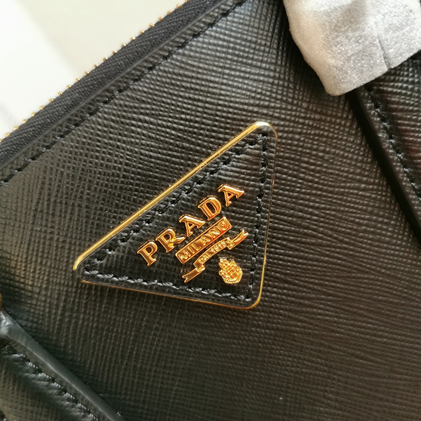 Prada Mini Galleria Bag In Black Saffiano Leather 943