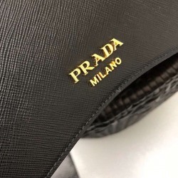 Prada Black Large Sidonie Saffiano Leather Bag 699