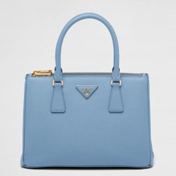 Prada Small Galleria Bag In Celeste Saffiano Leather 362