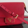 Prada Embleme Bag In Red Saffiano Leather  266