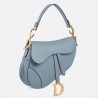 Dior Saddle Bag In Sky Blue Grained Calfskin 309