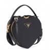 Prada Odette Heart Bag In Black Saffiano Leather 985