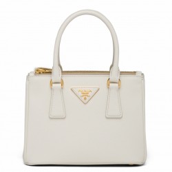 Prada Mini Galleria Bag In White Saffiano Leather 618