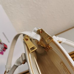 Prada Mini Galleria Bag In White Saffiano Leather 618