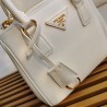 Prada Mini Galleria Bag In White Saffiano Leather 618