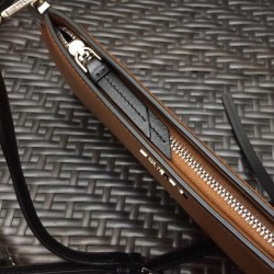 Prada Brown Sidonie Leather Shoulder Bag 640