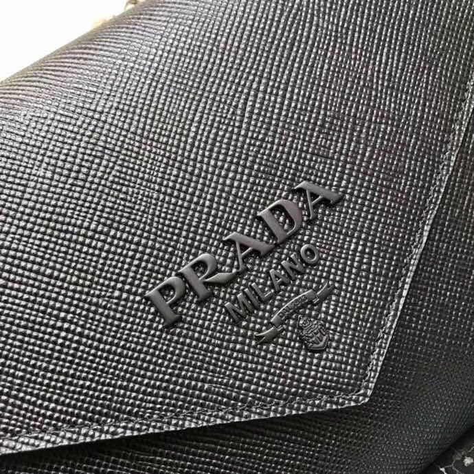 Prada So Black Monochrome Flap Bag 302