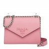 Prada Monochrome Flap Bag In Petal Pink Saffiano Leather 337