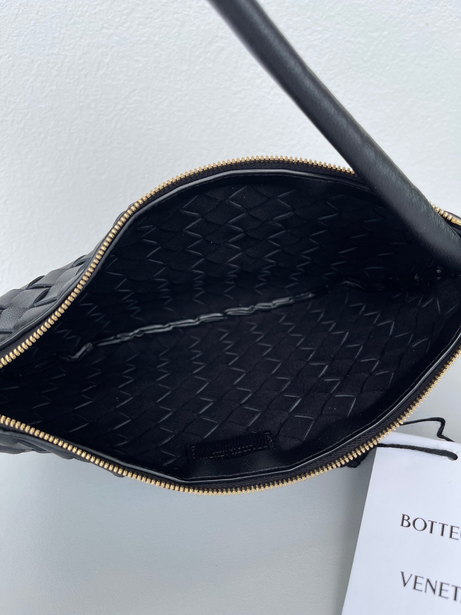 Bottega Veneta Turn Bag In Black Intrecciato Lambskin 763