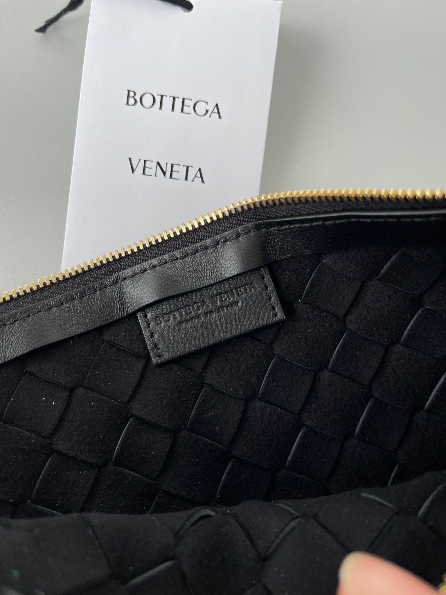 Bottega Veneta Turn Bag In Black Intrecciato Lambskin 763