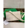 Bottega Veneta Cassette Bag In White Grained Leather 912