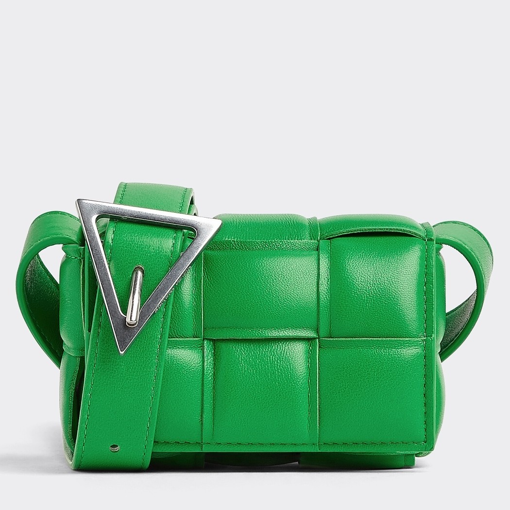 Bottega Veneta Candy Padded Cassette Bag In Parakeet Lambskin 752