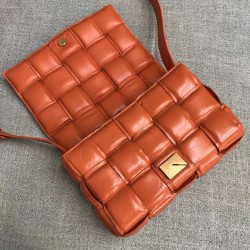 Bottega Veneta Padded Cassette Bag In Orange Calfskin 037