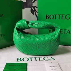 Bottega Veneta Mini BV Jodie Bag In Green Woven Leather 216