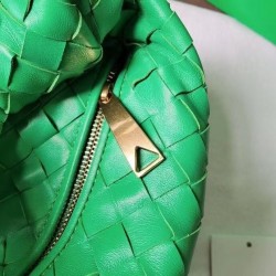 Bottega Veneta Mini BV Jodie Bag In Green Woven Leather 216