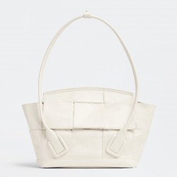 Bottega Veneta Arco Small Bag In White Intrecciato Leather 291