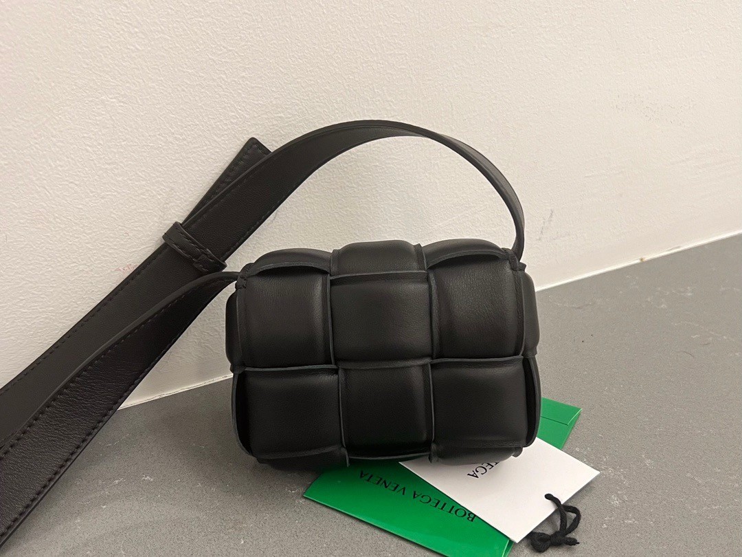 Bottega Veneta Candy Padded Cassette Bag In Black Lambskin 324