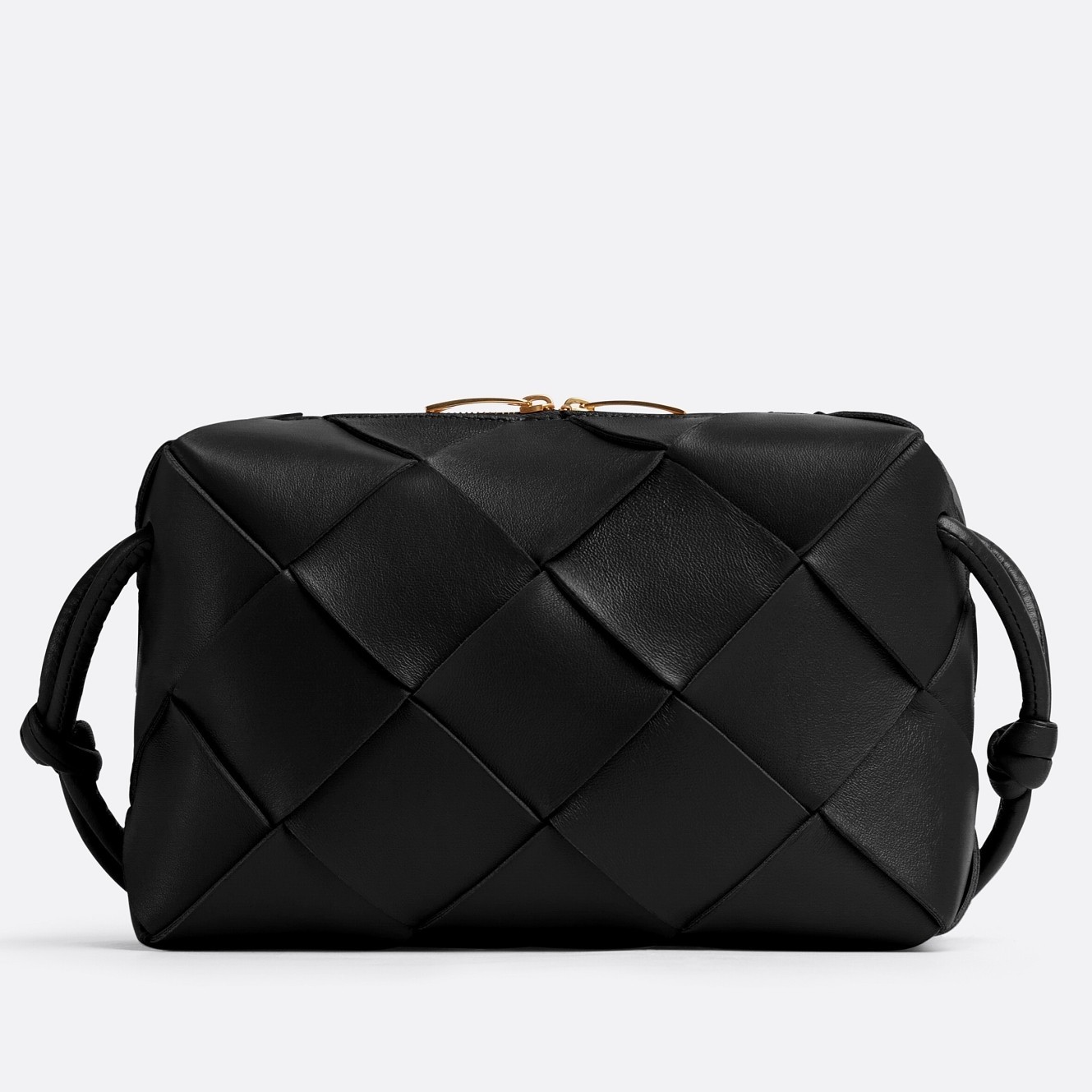 Bottega Veneta Small Cassette Camera Bag In Black Lambskin 971