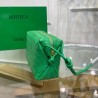 Bottega Veneta Mini Loop Bag In Green Intrecciato Lambskin 366