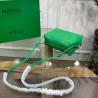 Bottega Veneta Mini Loop Bag In Green Intrecciato Lambskin 366