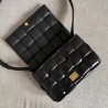 Bottega Veneta Padded Cassette Bag In Black Calfskin 728