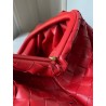 Bottega Veneta Large Pouch Clutch In Red Intrecciato Lambskin 767